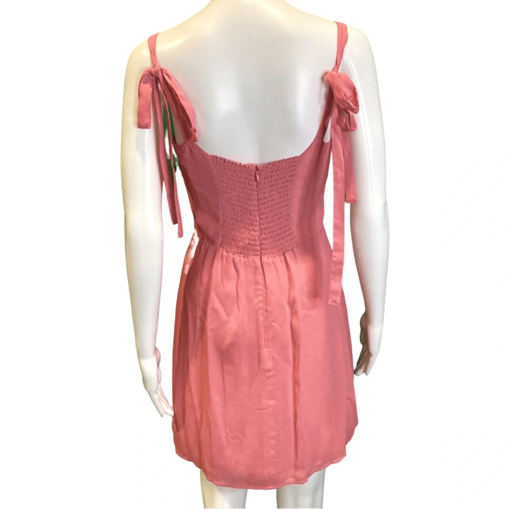 NWT Reformation Annabell Pink Sleeveless Crepe Mini Dress - Sz 4 - Picture 7 of 11